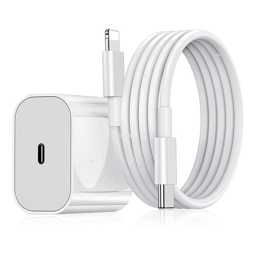 20W SuperFast Adapter Charger & Cable (Apple-MFi Certified) Compatible with iPhone 14/14Plus/14Pro/14Promax 13/13Pro/13Promax 12/12Pro/12/11/X/Xr Series (White)