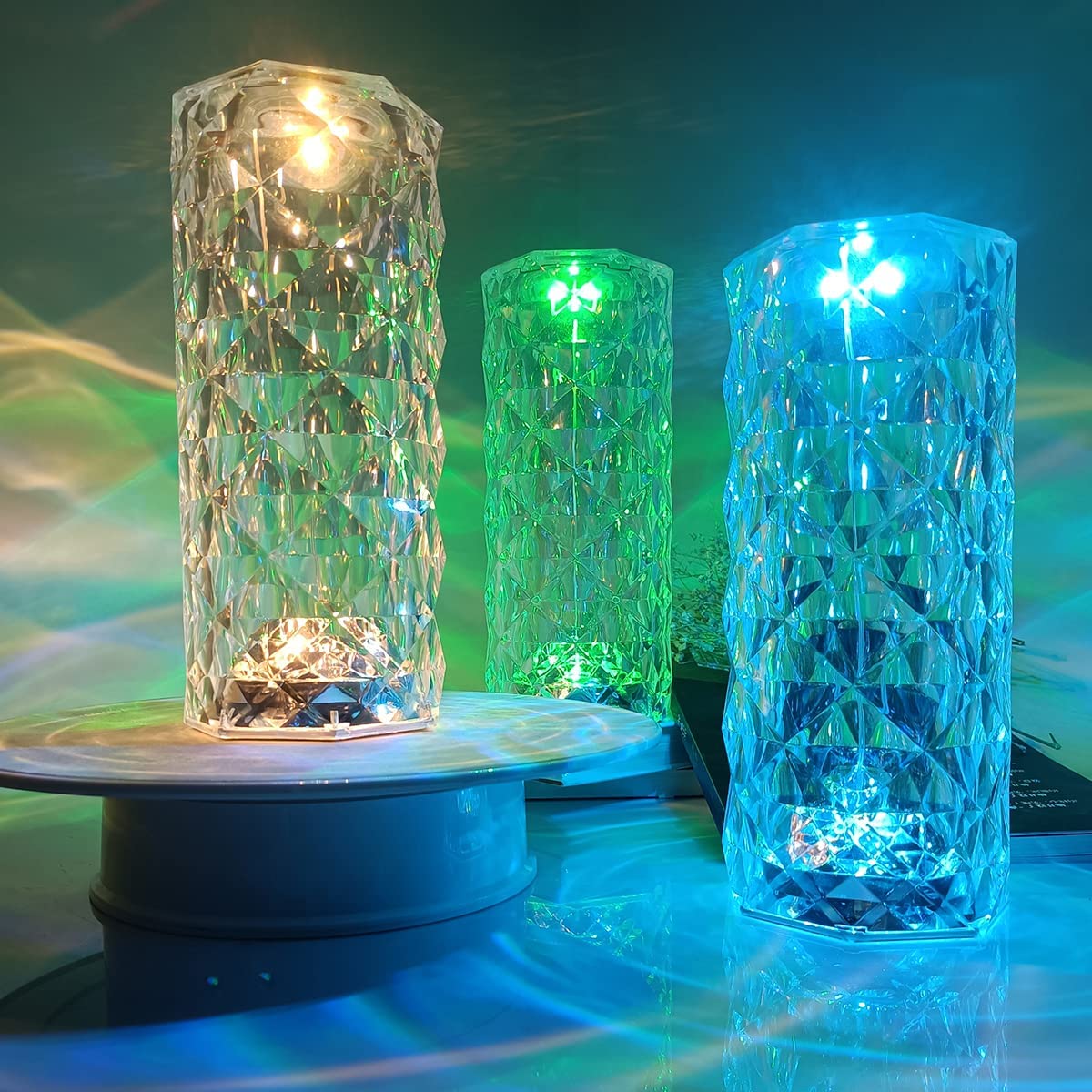 LED CRYSTAL ROSE TOUCH LAMP