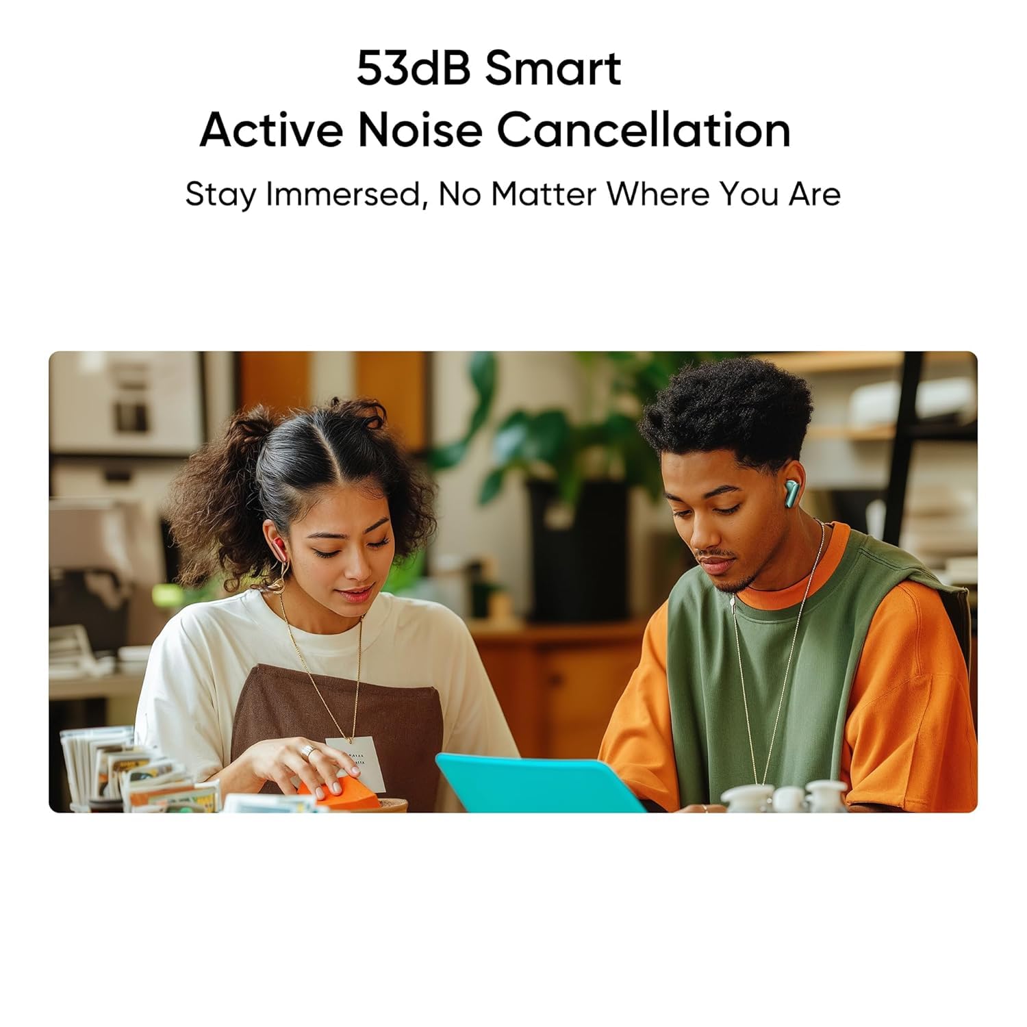 Earbuds Air 7 True Wireless for Realme 8 Pro with 12.4mm Dynamic Bass Drivers,52Hrs Playtime,52dB Hybrid ANC,6 Mic ENC,45ms Low Latency,360° Spatial Audio (Stbhj..3,wht2)