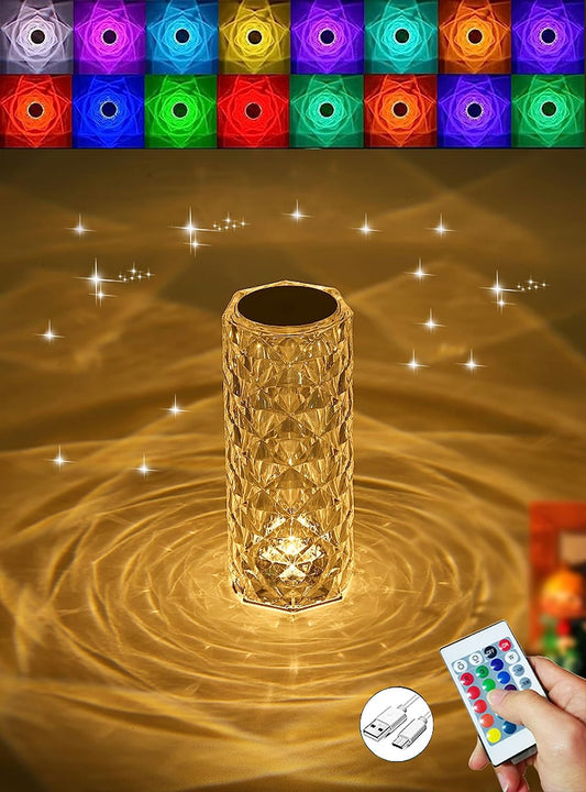 LED CRYSTAL ROSE TOUCH LAMP