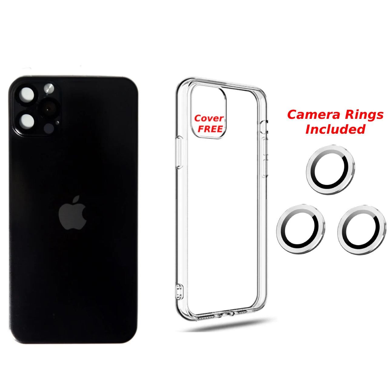 iPhone 11 to iPhone 15 Pro Converter, Camera Rings, Back Cover Included
