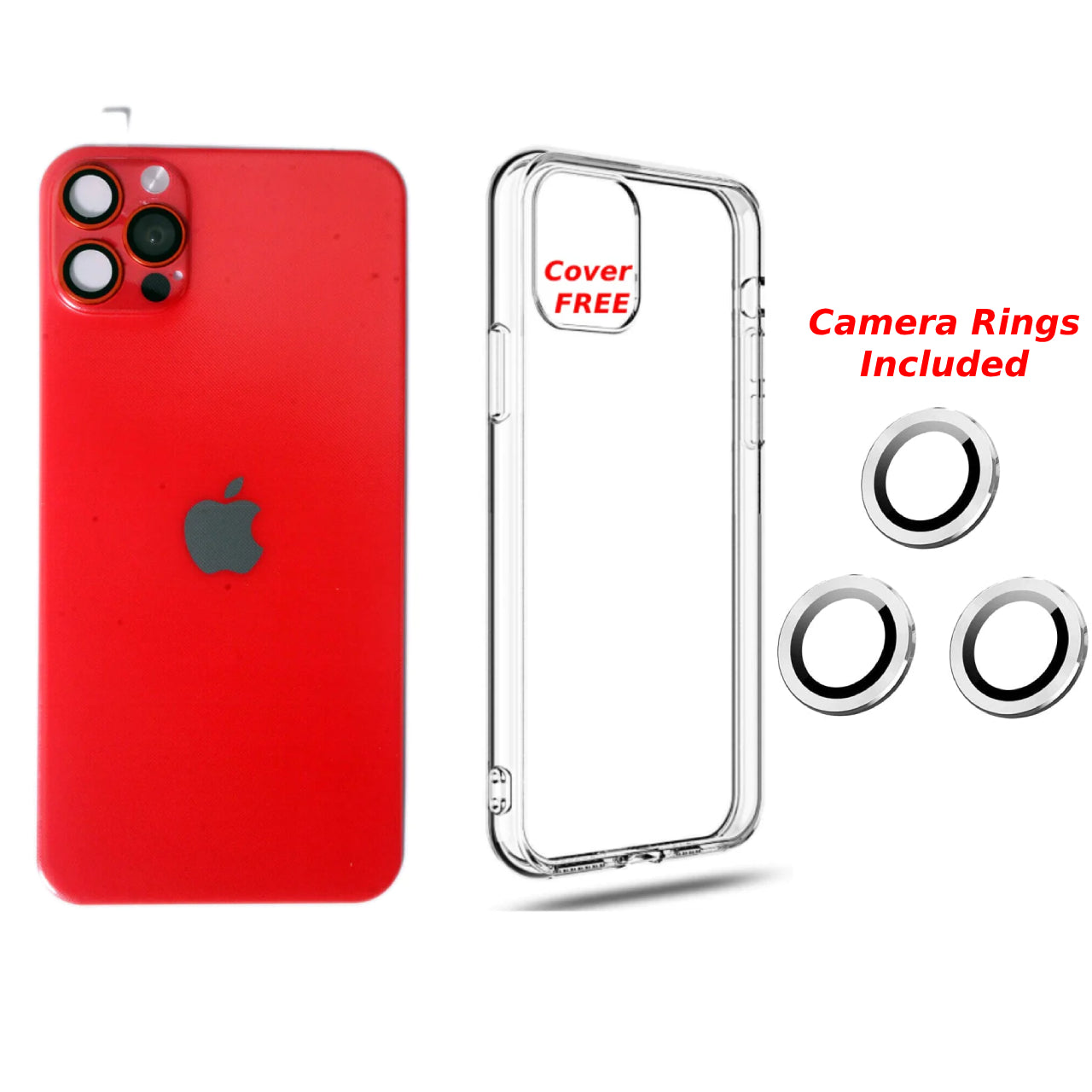 iPhone 11 to iPhone 15 Pro Converter, Camera Rings, Back Cover Included