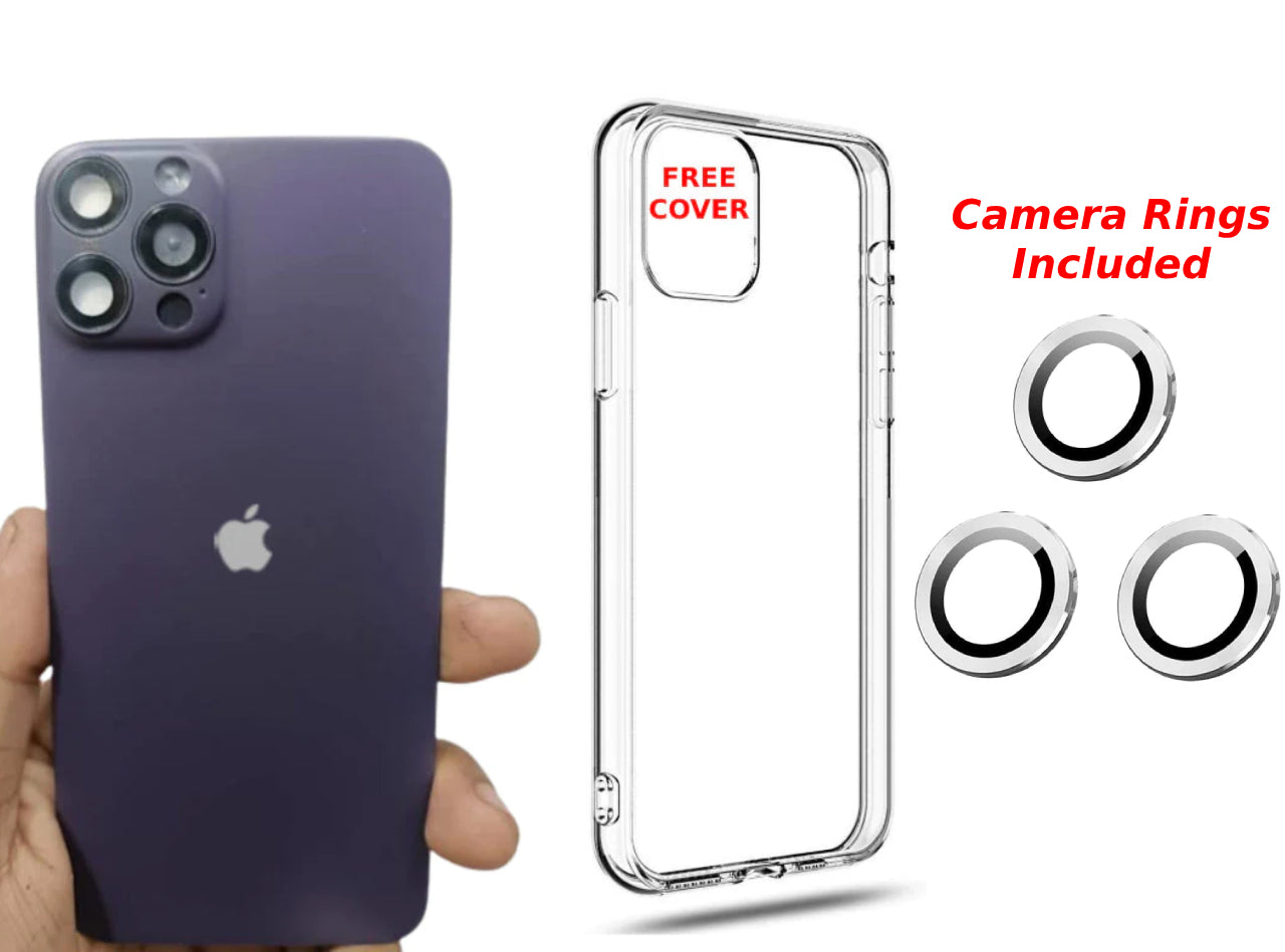 iPhone 11 to iPhone 15 Pro Converter, Camera Rings, Back Cover Included