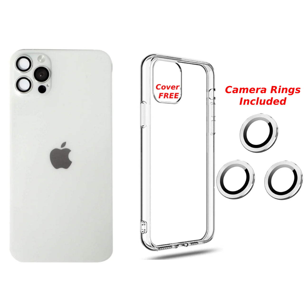 iPhone 11 to iPhone 15 Pro Converter, Camera Rings, Back Cover Included