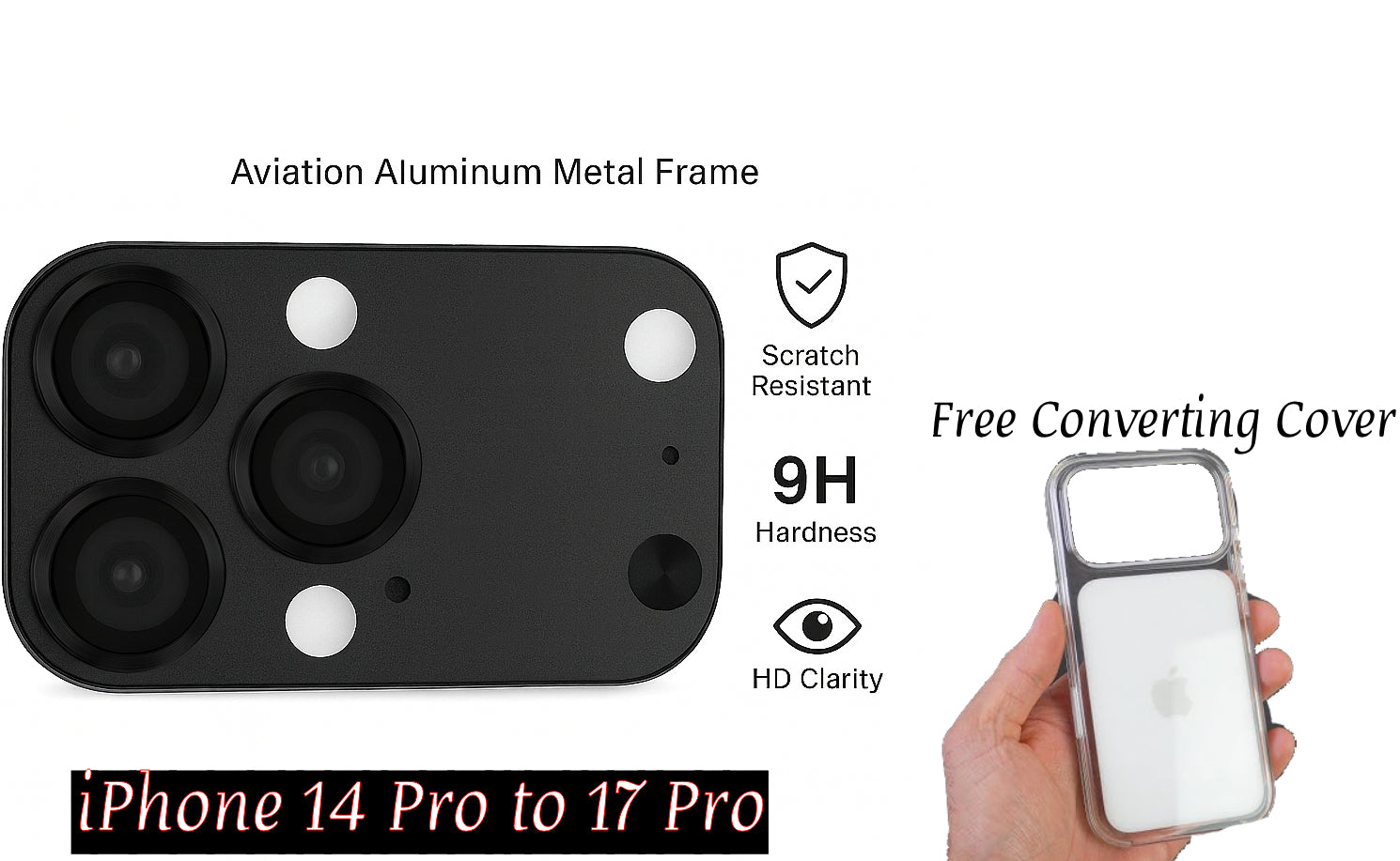 iPhone 14 Pro to iPhone 17 Pro Converter with Transparent Cover