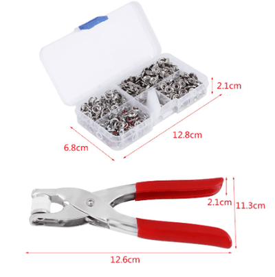 PRESS STUD KIT with 100 Buttons