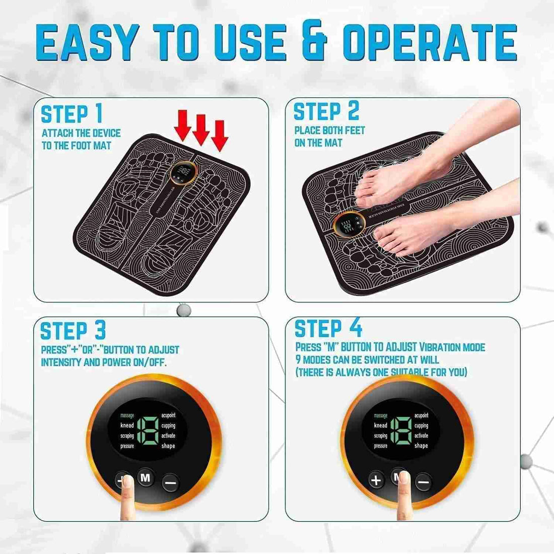 Portable Acupressure EMS Foot Massager